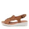 Shoes DJANGO & JULIETTE | Malika Dark Tan Leather Sandals Ws