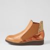 Shoes TOP END | Osiel Dark Tan Camel Gold Leopard Multi Chelsea Boots