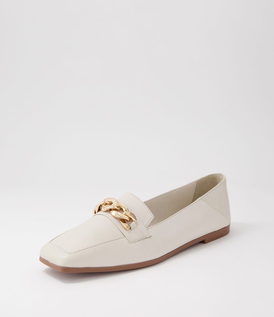 Shoes DIANA FERRARI | Tusconi Cream Leather Flat Shoes