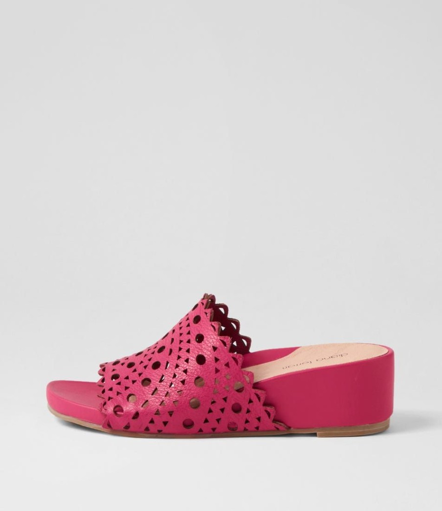 Shoes DIANA FERRARI | Theah Dark Fuchsia Leather Sandals