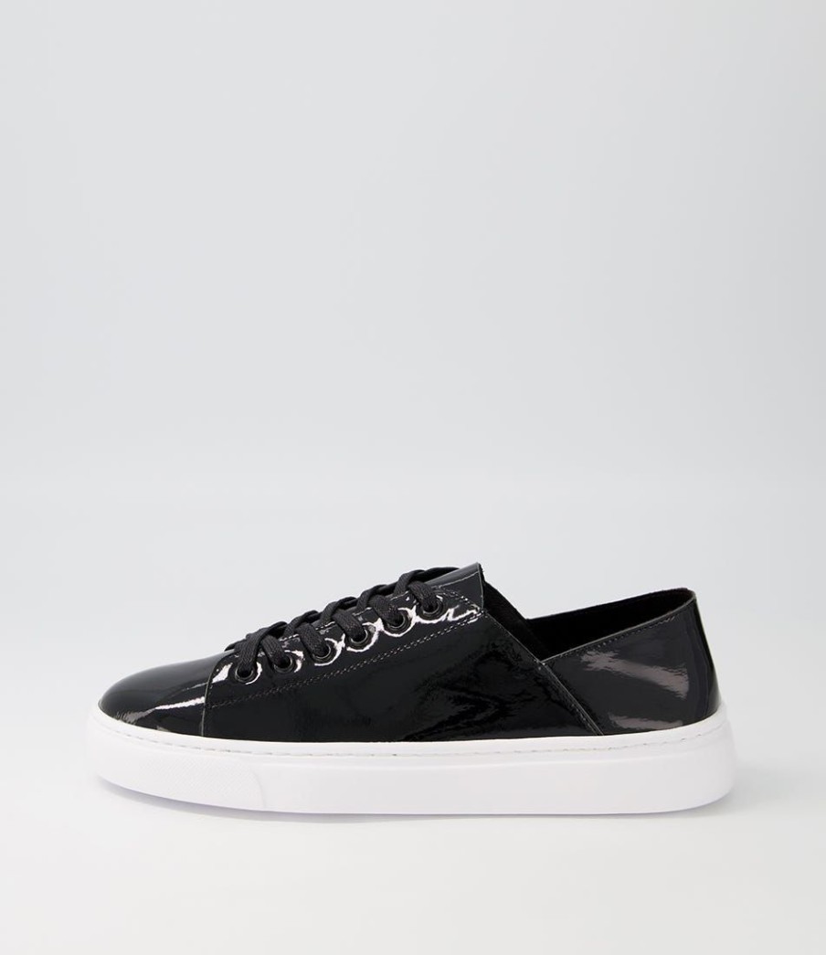 Shoes MOLLINI | Oskher Black White Patent Leather Sneakers