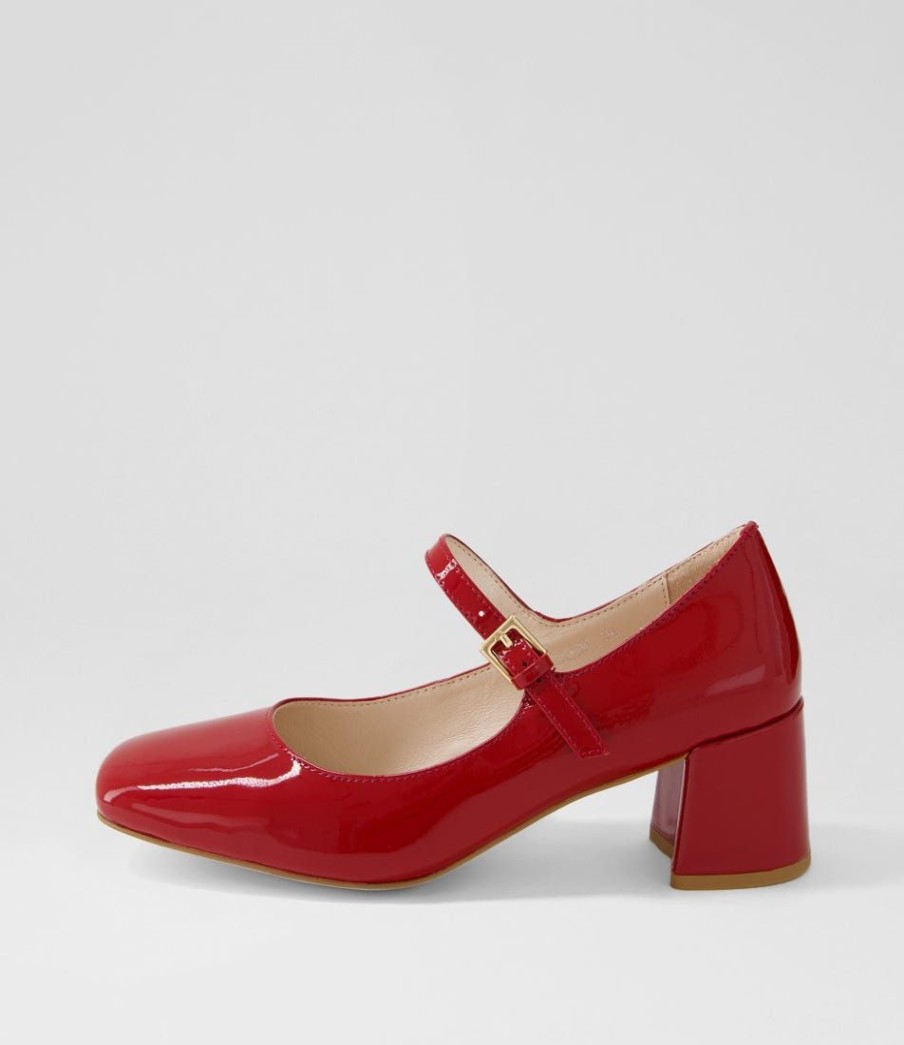 Shoes DIANA FERRARI | Cartia Red Patent Leather Mary Jane Heels