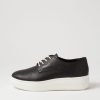 Shoes ROLLIE | Derby City Maze Black Silver Leather Sneakers