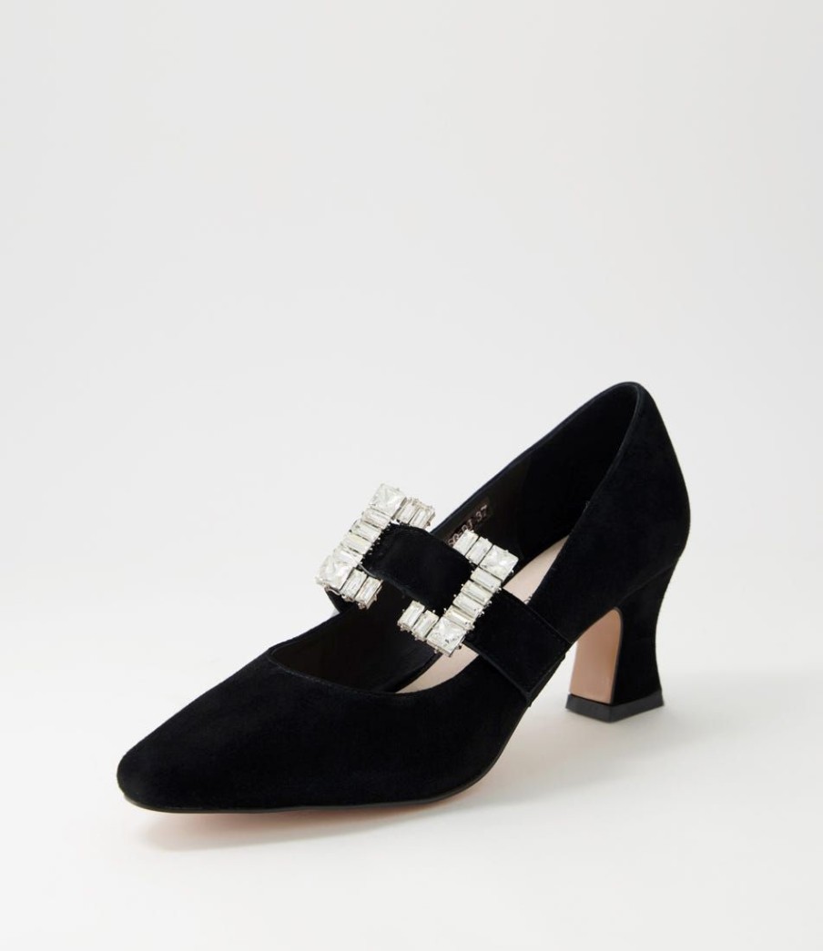 Shoes DJANGO & JULIETTE | Perkinso Black Suede Heels