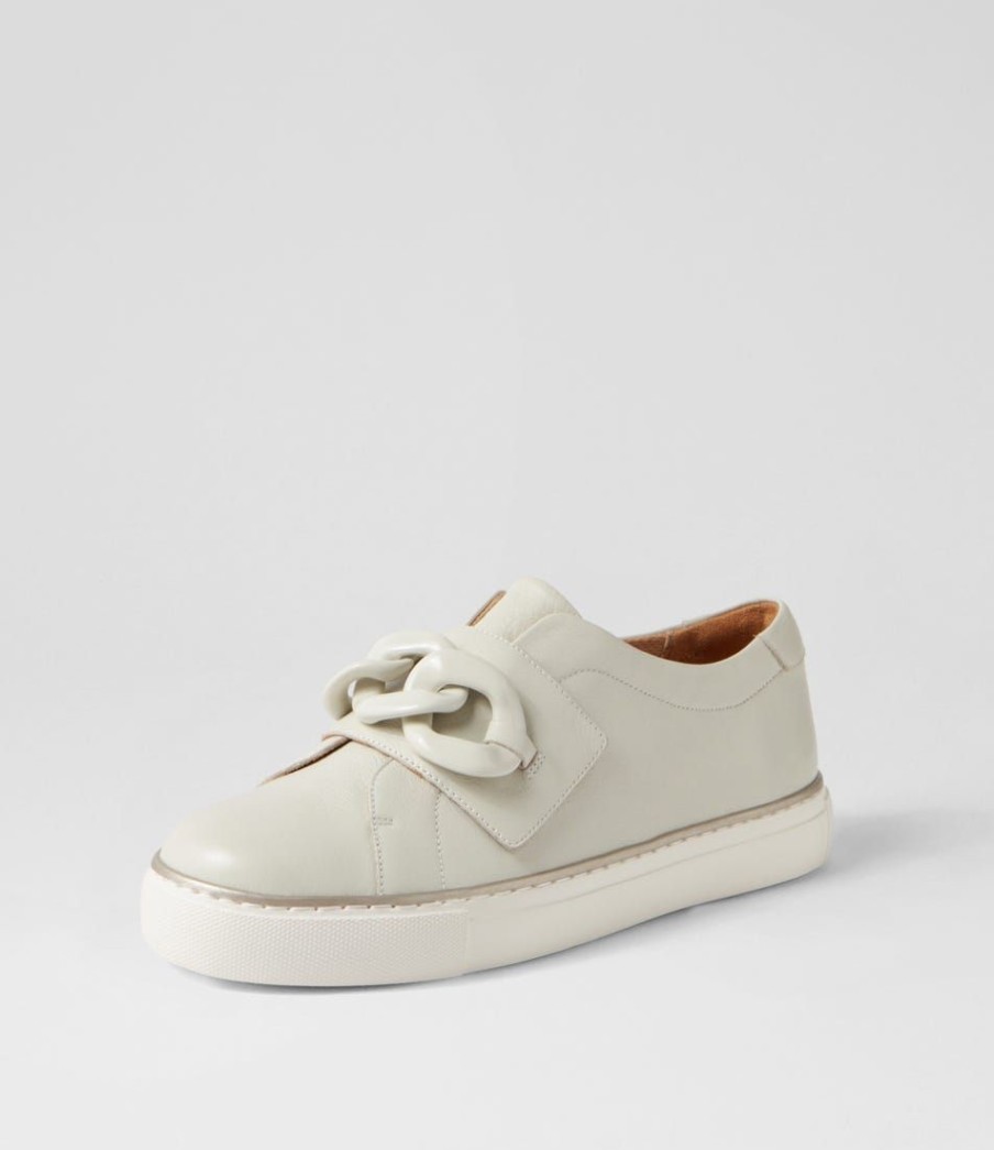 Shoes ZIERA | Peeko Xf Ivory Leather Sneakers