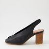 Shoes DJANGO & JULIETTE | Pace Black Natural Heel Leather Sandals