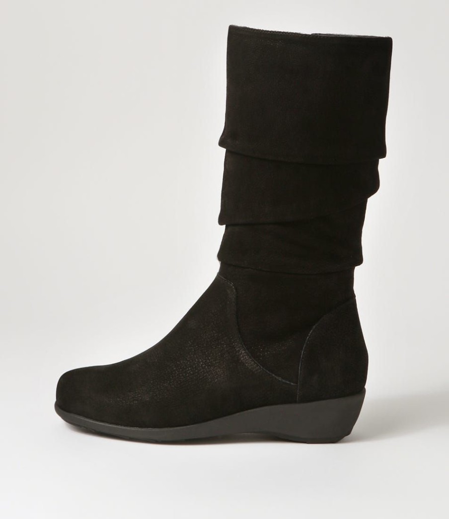 Shoes ZIERA | Seattle Xf Black Tumble Nubuck Calf Boots