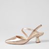 Shoes DJANGO & JULIETTE | Dovie Champagne Leather Heels