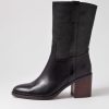 Shoes MOLLINI | Chelsi Black Dark Brown Leather Calf Boots