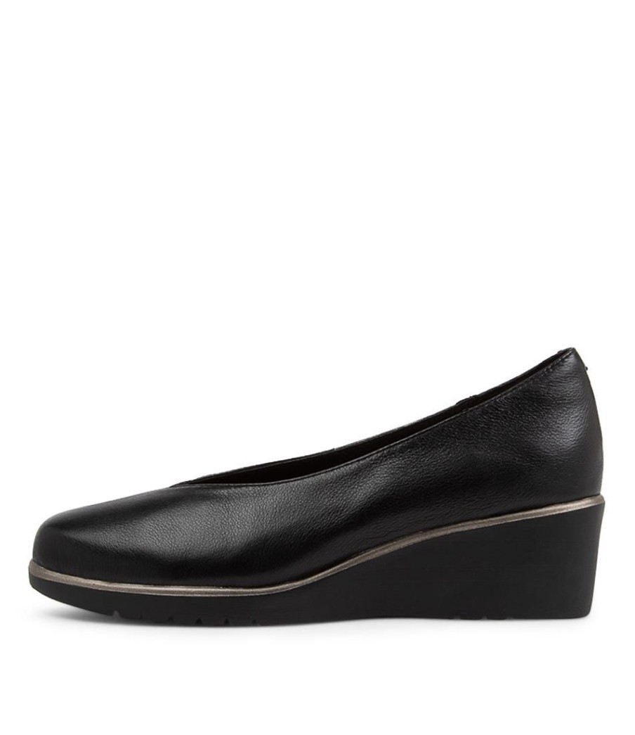 Shoes DJANGO & JULIETTE | Umme Black Leather Wedges