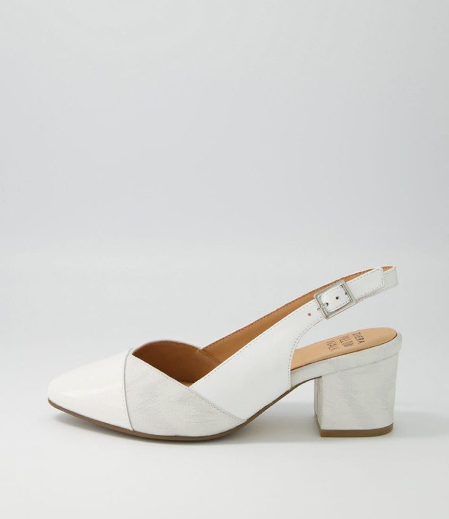 Shoes ZIERA | Vabra Xw White Mix Heels