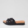 Shoes DJANGO & JULIETTE | Liike Black Leather Slides