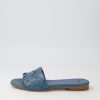 Shoes MOLLINI | Ayday Dark Denim Leather Slides