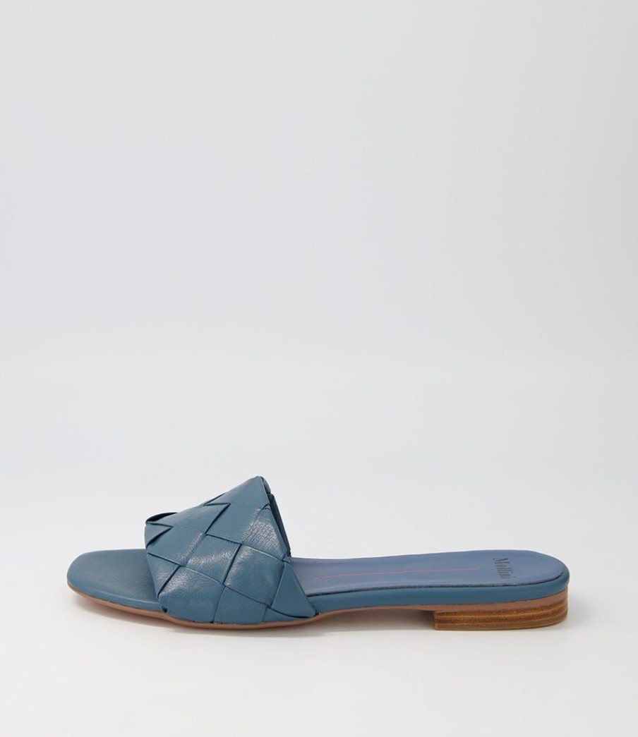 Shoes MOLLINI | Ayday Dark Denim Leather Slides