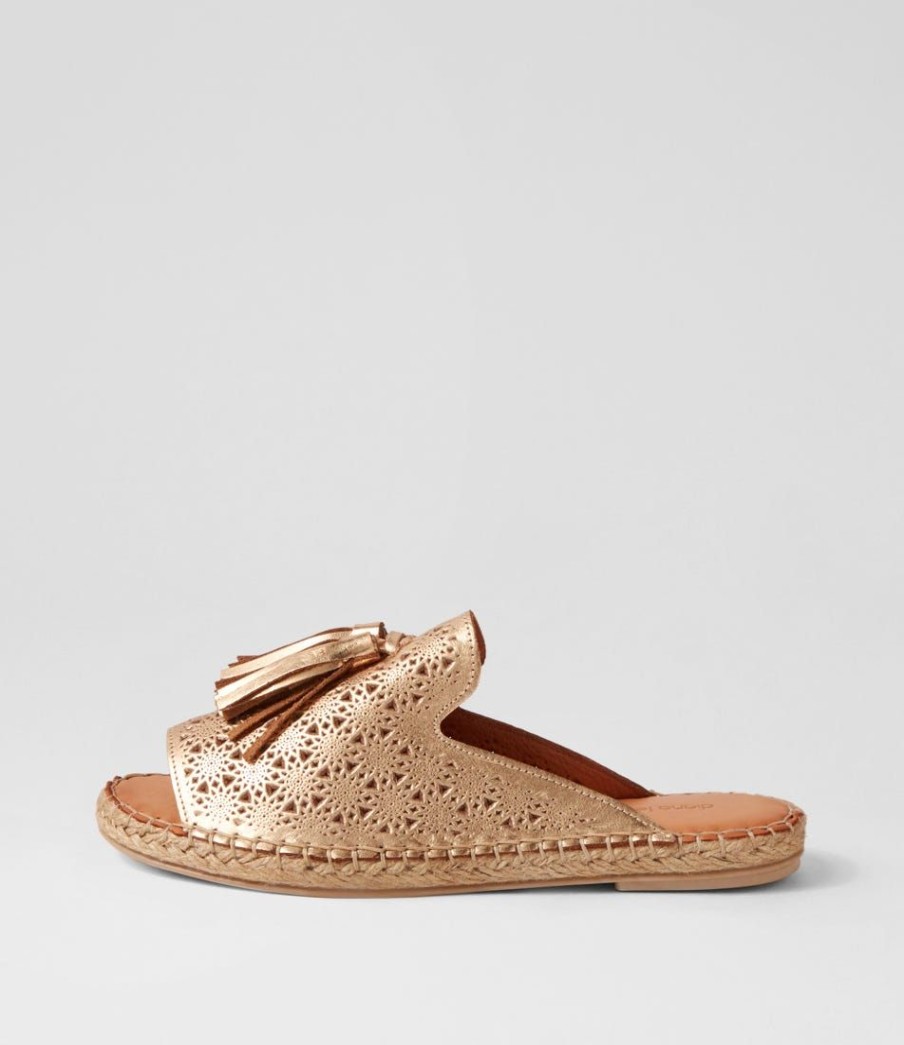 Shoes DIANA FERRARI | Pixi Pale Gold Leather Slides