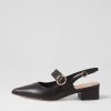 Shoes MOLLINI | Thetime Black Leather Mary Jane Heels