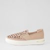 Shoes DJANGO & JULIETTE | Willett Rose White Leather Elastic Sneakers