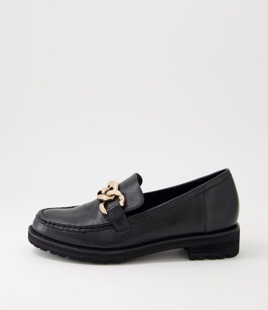 Shoes ZIERA | Misima W Black Leather Loafers