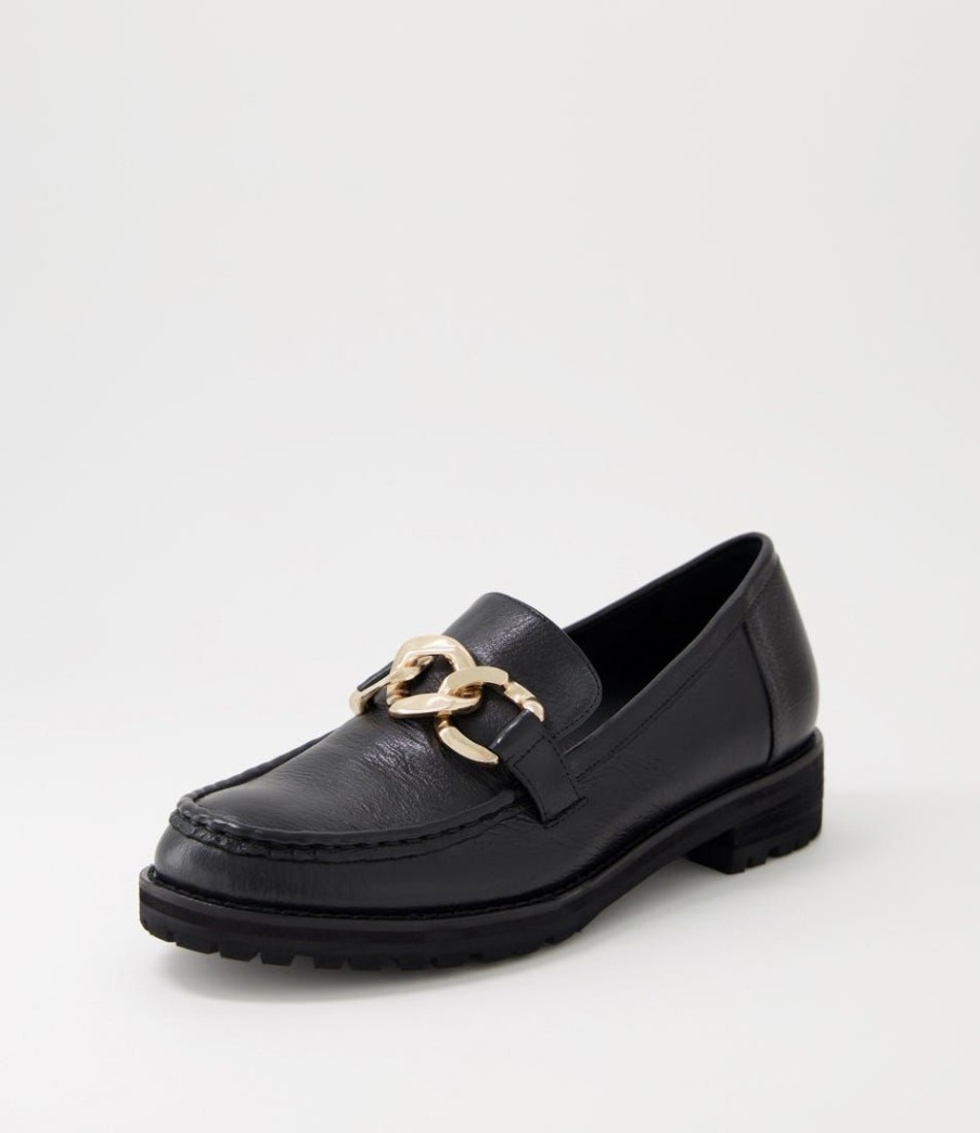 Shoes ZIERA | Misima W Black Leather Loafers