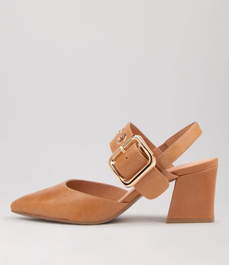 Shoes DJANGO & JULIETTE | Magaly Tan Leather Heels