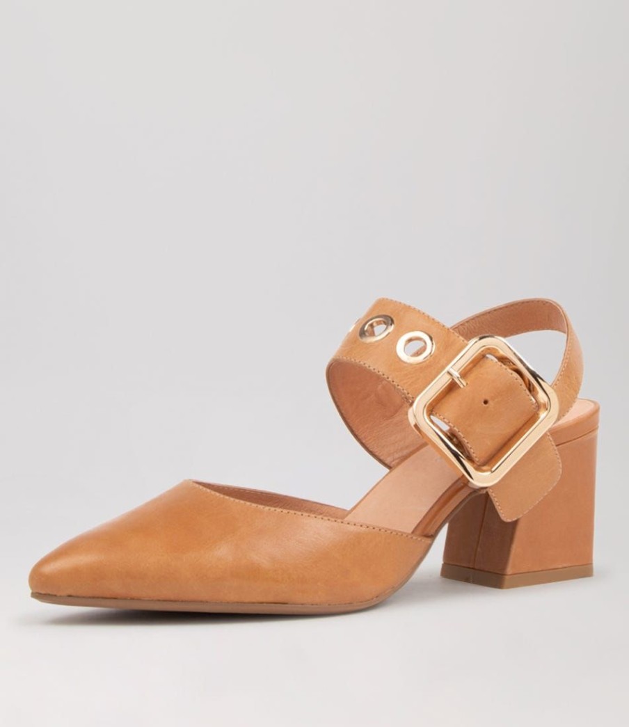 Shoes DJANGO & JULIETTE | Magaly Tan Leather Heels