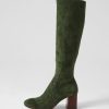 Shoes MOLLINI | Sari Forest Stretch Microsuede Knee High Boots