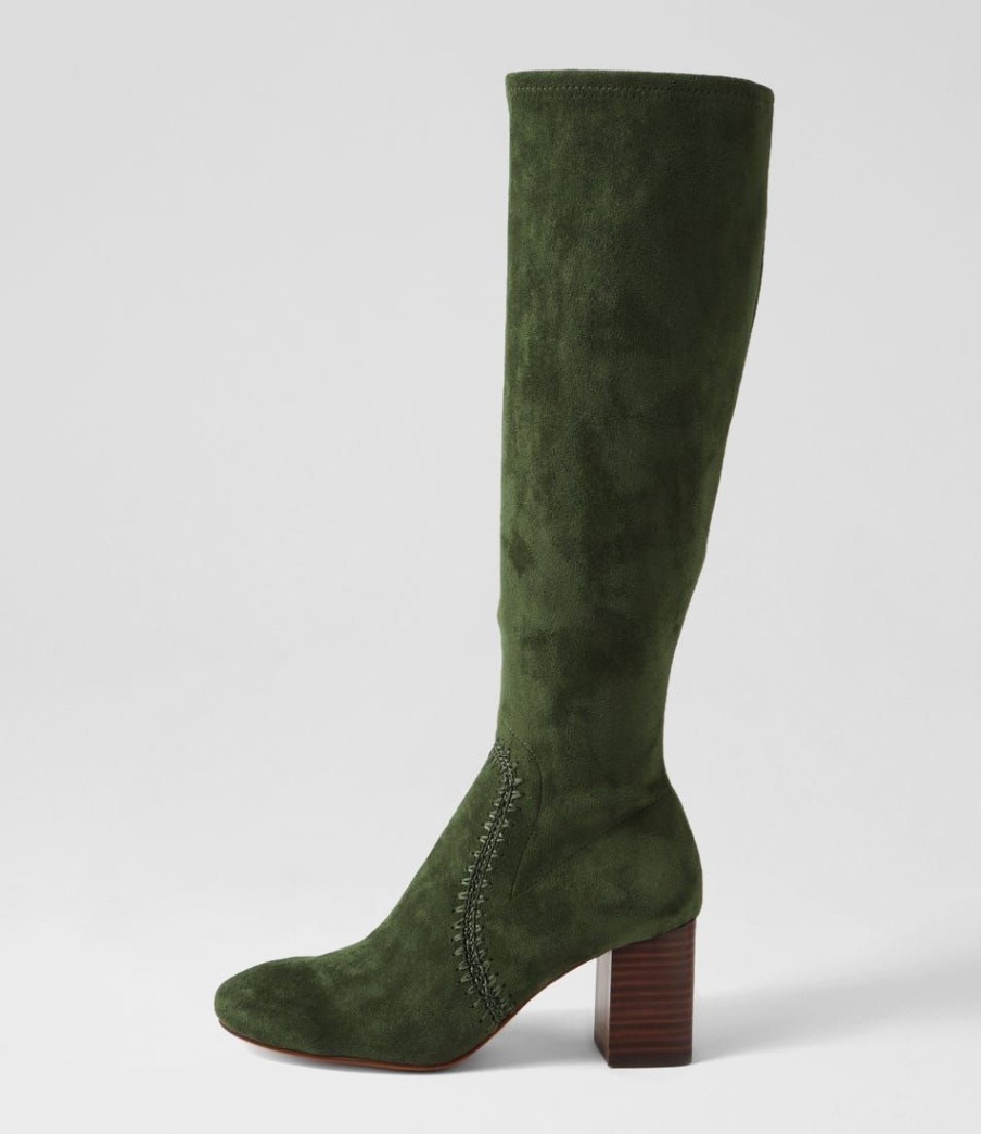 Shoes MOLLINI | Sari Forest Stretch Microsuede Knee High Boots