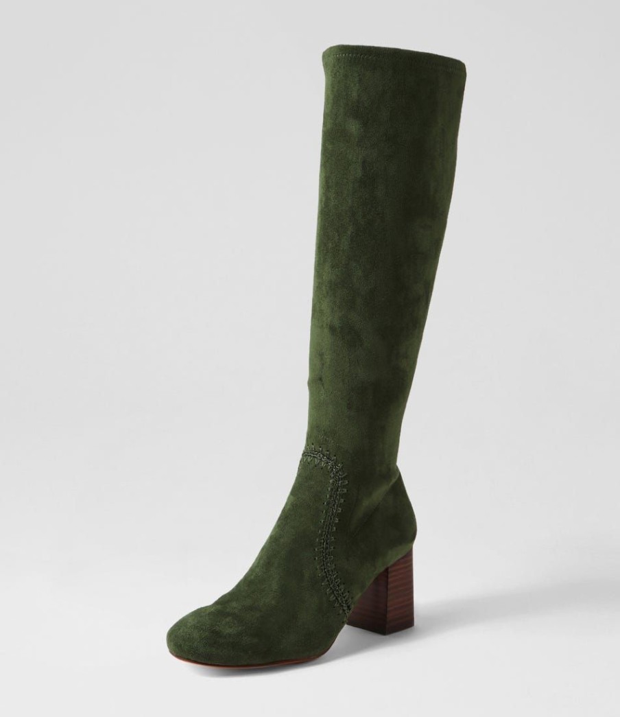 Shoes MOLLINI | Sari Forest Stretch Microsuede Knee High Boots