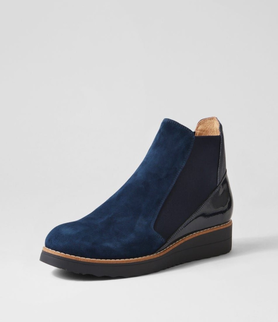 Shoes TOP END | Osiel Dark Blue Mix Chelsea Boots