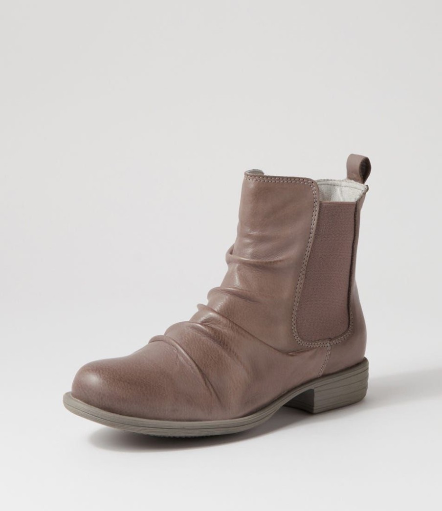 Shoes EOS | Willo Stone Leather Chelsea Boots