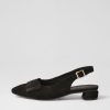 Shoes DJANGO & JULIETTE | Floriest Black Suede Flat Shoes