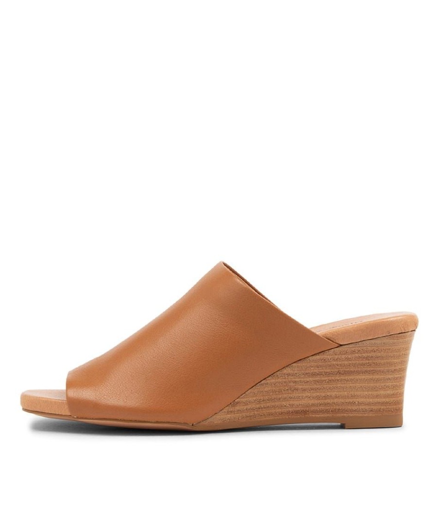 Shoes DJANGO & JULIETTE | Lacorn Tan Leather Mules