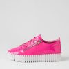 Shoes DJANGO & JULIETTE | Bump Hot Pink White Patent Leather Sneakers