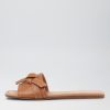 Shoes TOP END | Langela Tan Leather Slides