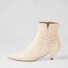 Shoes MOLLINI | Clio Cream Leather Ankle Boots