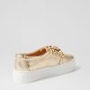 Shoes DJANGO & JULIETTE | Sandos Gold White Leather Sneakers