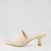 Shoes MOLLINI | Minimal Cream Leather Mules