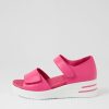 Shoes ZIERA | Sunnieys Xw Fuchsia White Leather Sandals