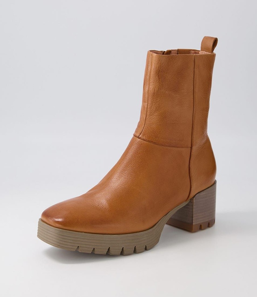 Shoes DJANGO & JULIETTE | Dippy Tan Leather Ankle Boots