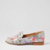 Shoes ZIERA | Oreta Xw Black Floral Leather Loafers