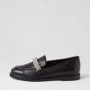 Shoes MOLLINI | Galya Black Silver Jewels Leather Loafers