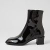 Shoes TOP END | Eshal Black Patent Leather Ankle Boots