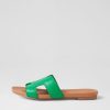 Shoes DJANGO & JULIETTE | Jamel Bright Emerald Leather Slides