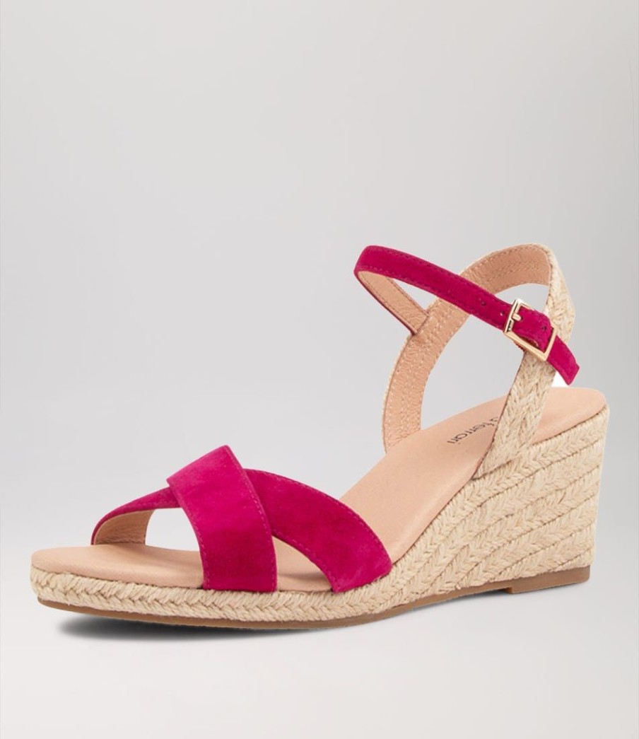 Shoes DIANA FERRARI | Jental Magenta Suede Sandals