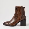 Shoes MOLLINI | Calley Tan Black Snake Chelsea Boots