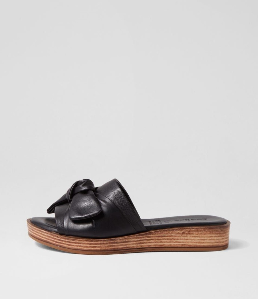 Shoes DIANA FERRARI | Alinah Black Natural Leather Slides