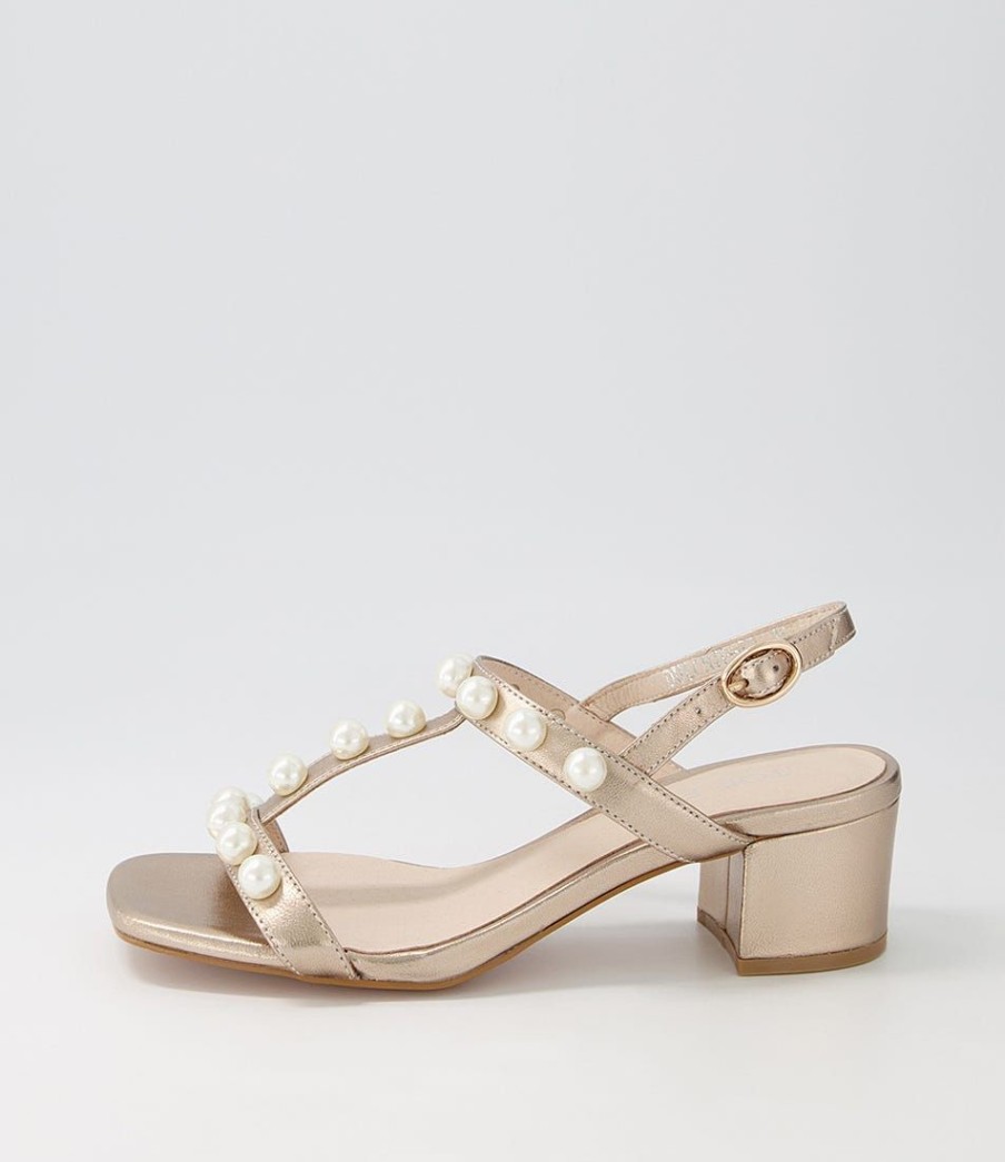 Shoes TOP END | Dulchie Champagne Leather Sandals