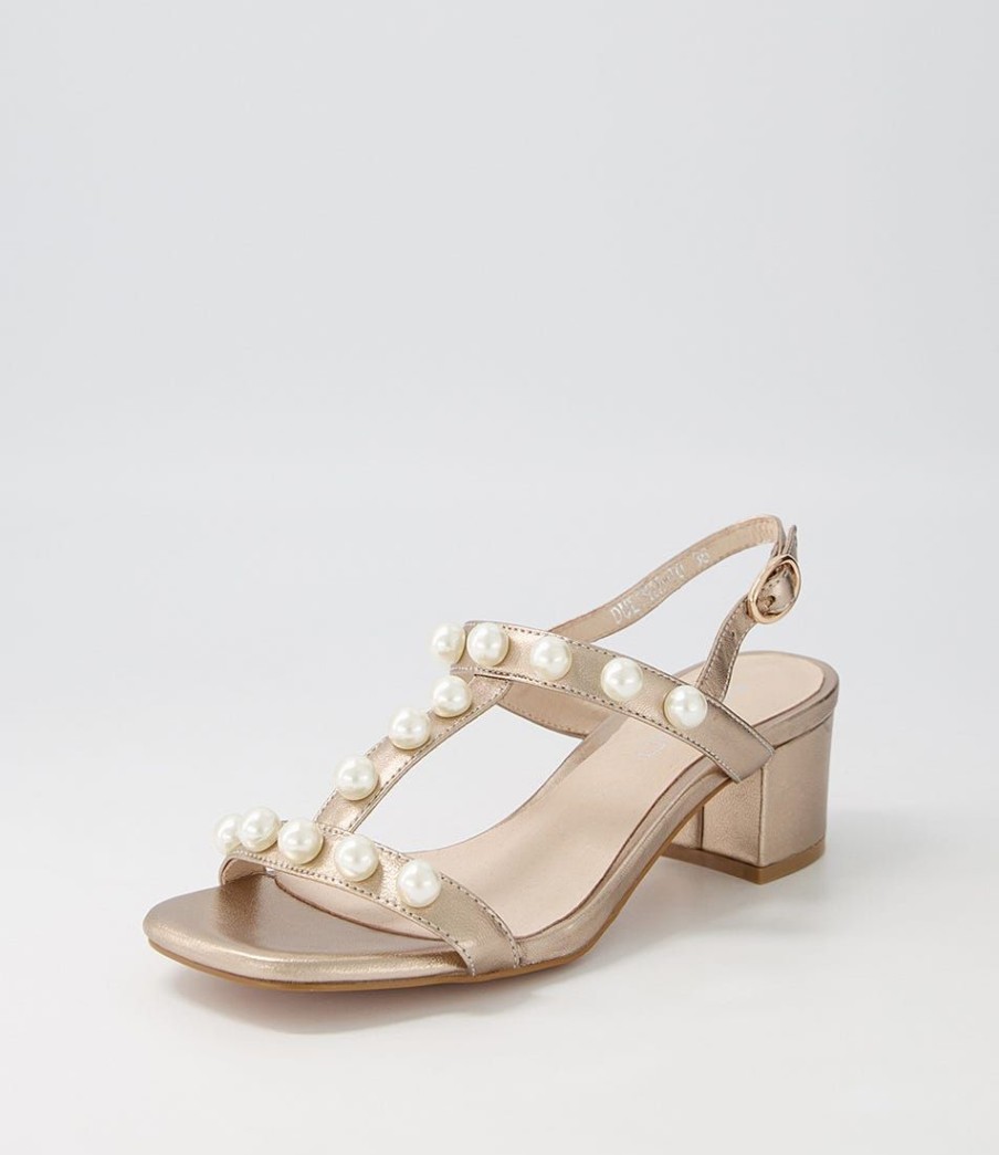 Shoes TOP END | Dulchie Champagne Leather Sandals