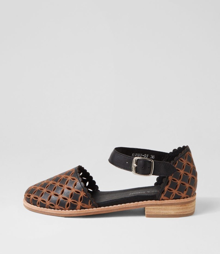 Shoes DJANGO & JULIETTE | Ashby Black Tan Leather Mary Janes