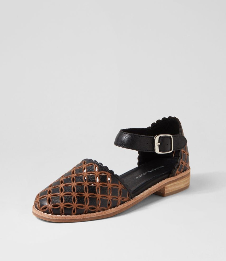 Shoes DJANGO & JULIETTE | Ashby Black Tan Leather Mary Janes